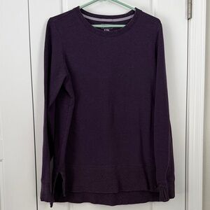 L.L. Bean Deep Purple V-Neck Sweater